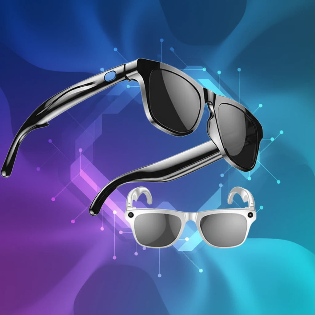 Lunettes intelligentes VIVO 8K HD AI avec Chat GPT, caméra 150 MP, appels Bluetooth et commande vocale. Lunettes connectées pour hommes et femmes.